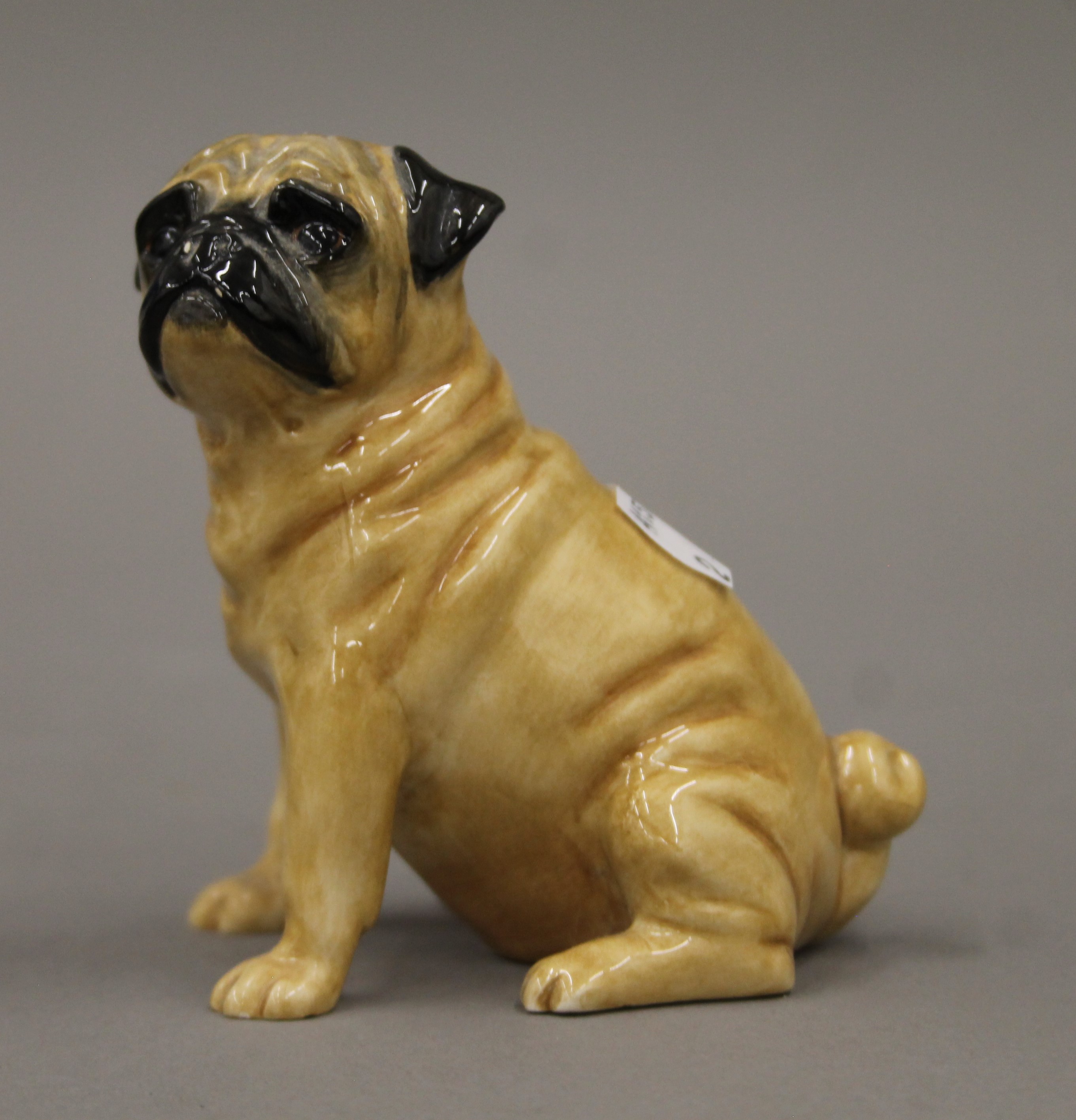 Two Beswick foxes, a pug dog, a wren and a Doulton dog. - Image 5 of 6