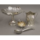 A small quantity of silver plate.