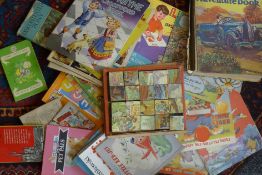 A quantity of various children's books and annuals, and various vintage magazines and newspapers.