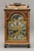 A marquetry inlaid walnut bracket clock, the dial inscribed B Thymen Fecit Gonda (adapted),