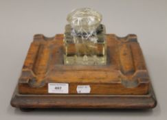 A large Victorian inkwell and stand. From the Robert Browning Settlement Collection Sale.