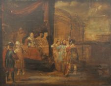After DON FRANCISCO FRANCKIN (1581-1642), Exodus Chapter 7, oil on panel, framed. 71.5 x 55 cm.