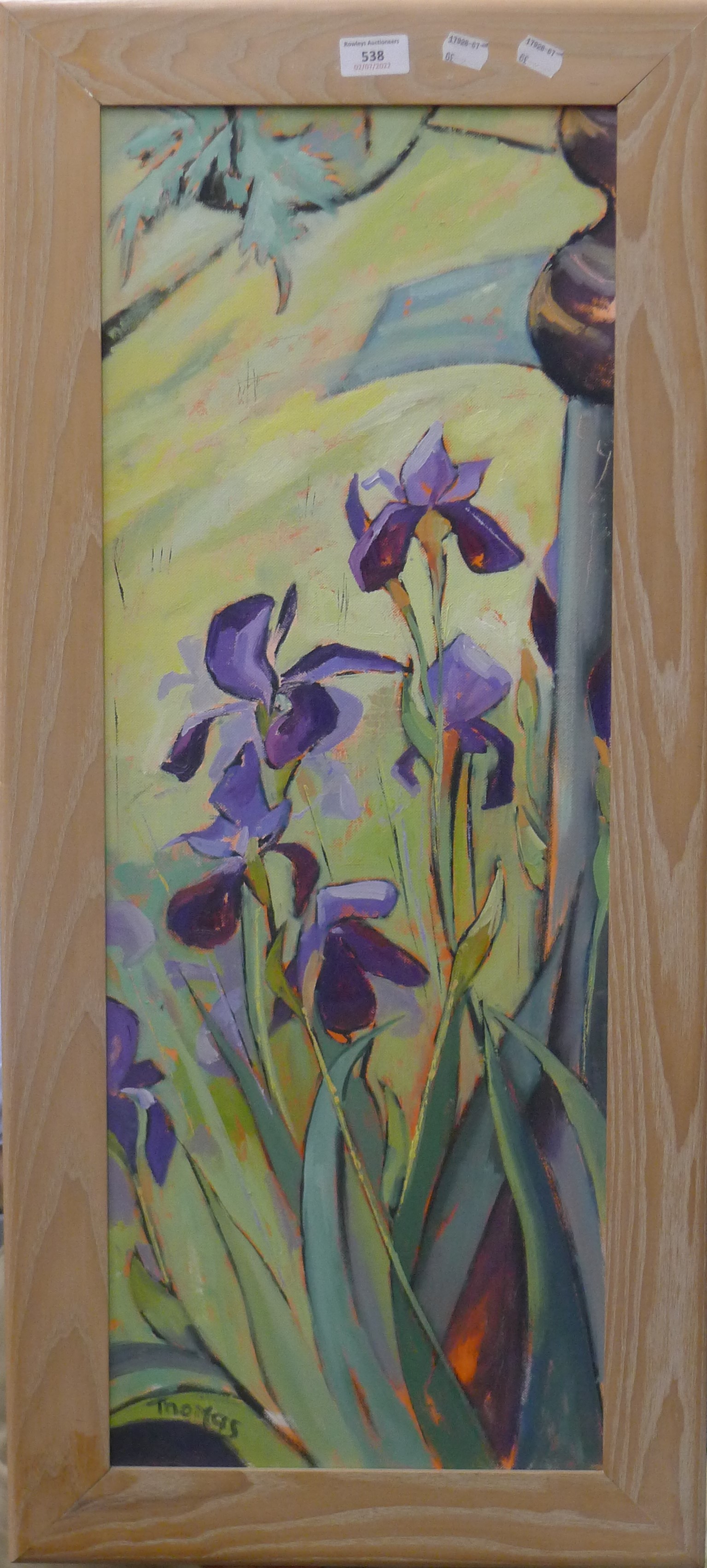 RACHEL THOMAS, Contemporary, oil, framed. 28.5 x 79 cm. - Image 2 of 2