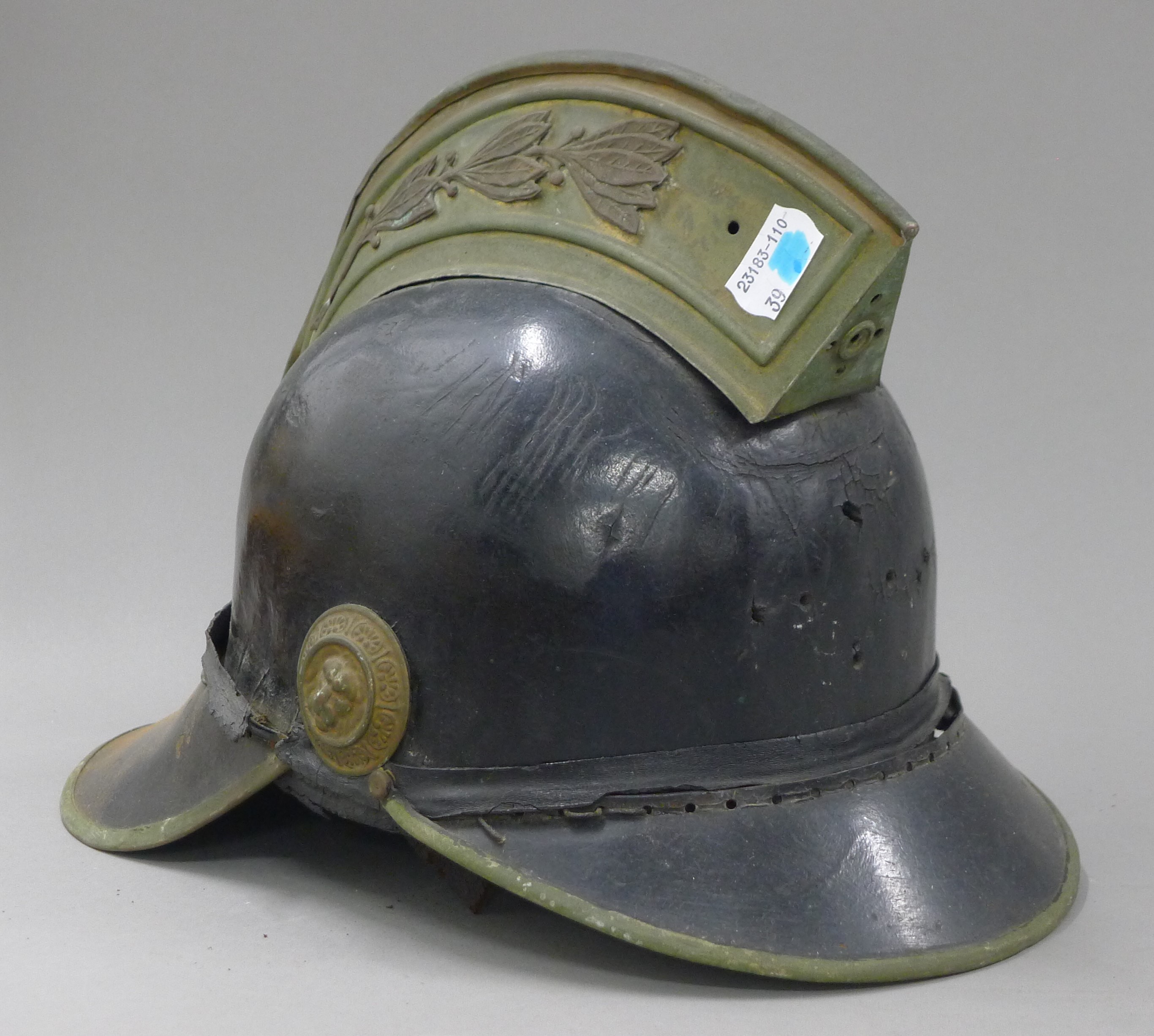 A French fire brigade helmet. 30 cm long. - Image 2 of 5