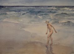 WILLIAM RUSSELL FLINT (1880-1969) Scottish, The Waves, print, signed in pencil, unframed. 71 x 55.