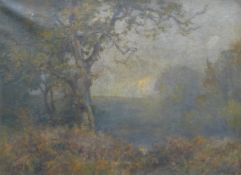 J HERBERT SNELL, Country Sunset, oil on canvas, framed. 76 x 55 cm.