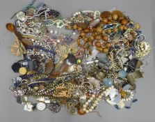 A box of costume jewellery.