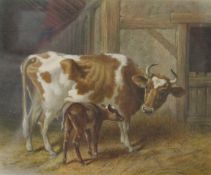After J F HERRING, Farm Animals and Young, four engravings, each framed and glazed. Each 40 x 35.
