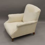 A late 19th/early century arm chair. 80 cm wide.