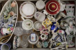 A quantity of decorative ceramics and glass.