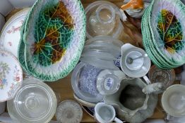 Three boxes of various ceramics and glass.