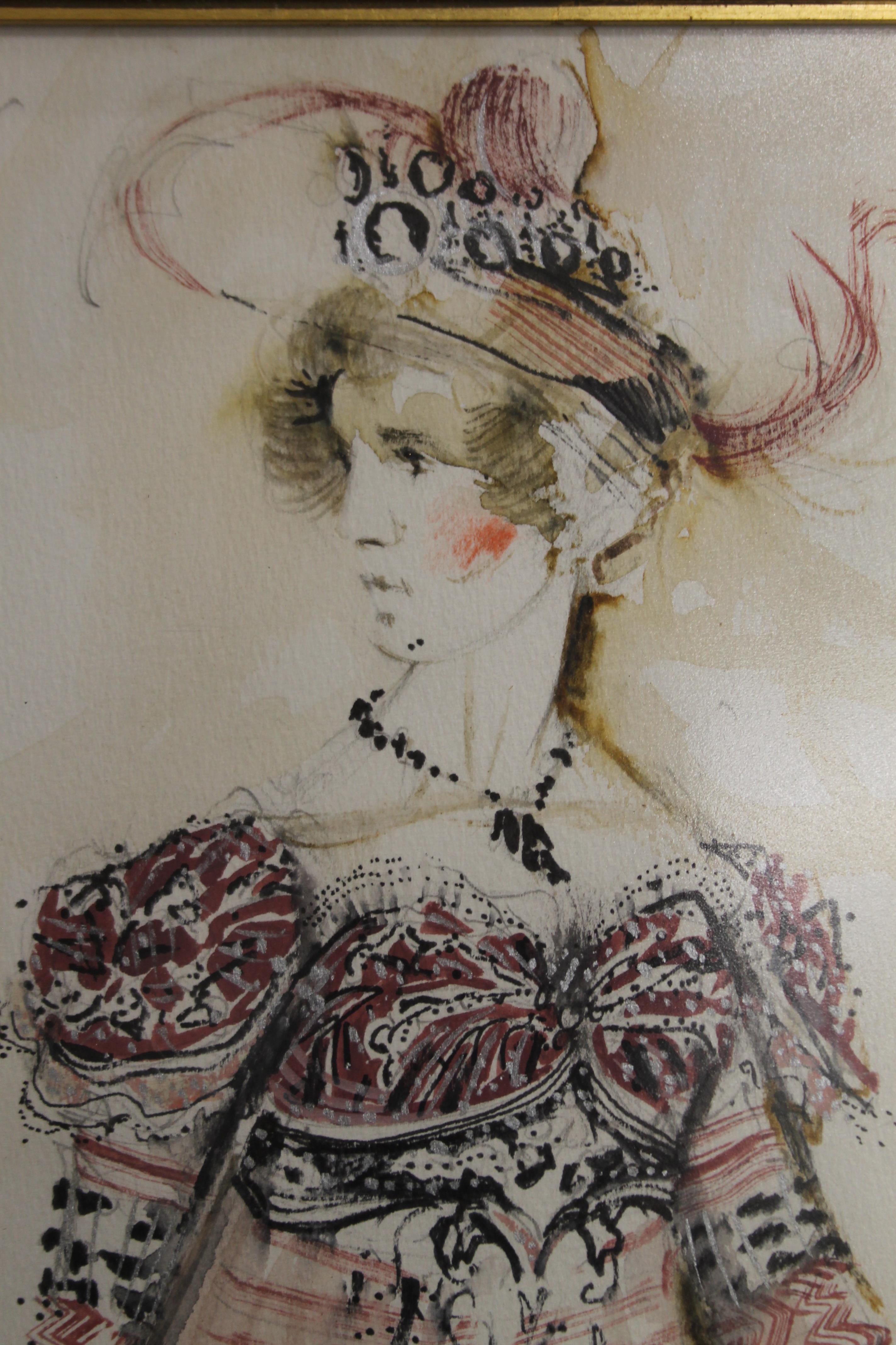 A Theatre Costume Design watercolour, with annotations for 'The Prince Regent, The Royal Pavilion, - Image 5 of 16