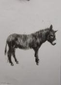 CHARMING BAKER, Donkey, two prints, each signed in pen, unframed. 50 x 70 cm.