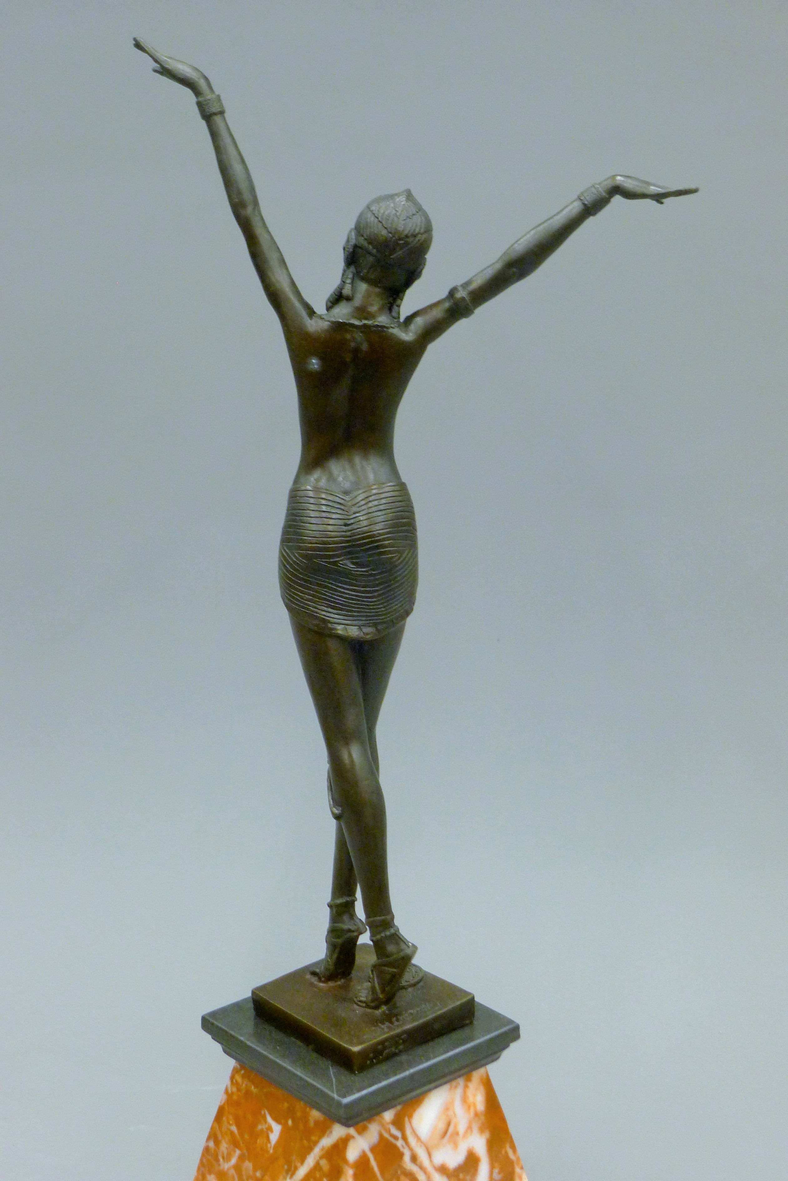 An Art Deco style bronze figure. 56 cm high. - Image 4 of 4