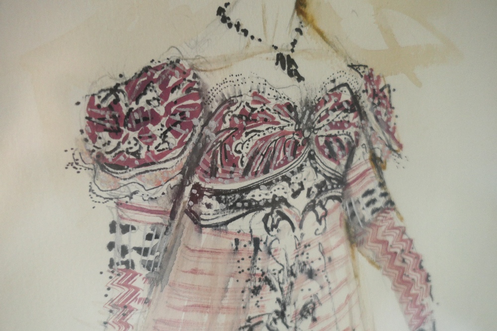 A Theatre Costume Design watercolour, with annotations for 'The Prince Regent, The Royal Pavilion, - Image 9 of 16