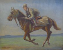 ERNEST PAYNE (1903-1994) British, The Gallop, oil on canvas, signed, framed. 24.5 x 19.5 cm.