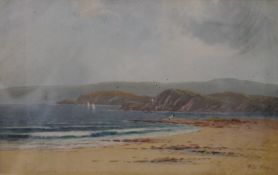 Devon Coast and River Exe, watercolours, signed H W HICKS, housed in a common frame, glazed.