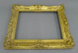 A Victorian gilt picture frame. 48 x 58 cm overall. Internal measurement: 43.5 x 33.5 cm.