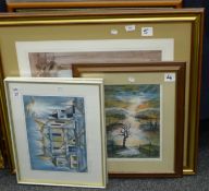 ARMIN BIRKEL, five various prints, each framed and glazed.