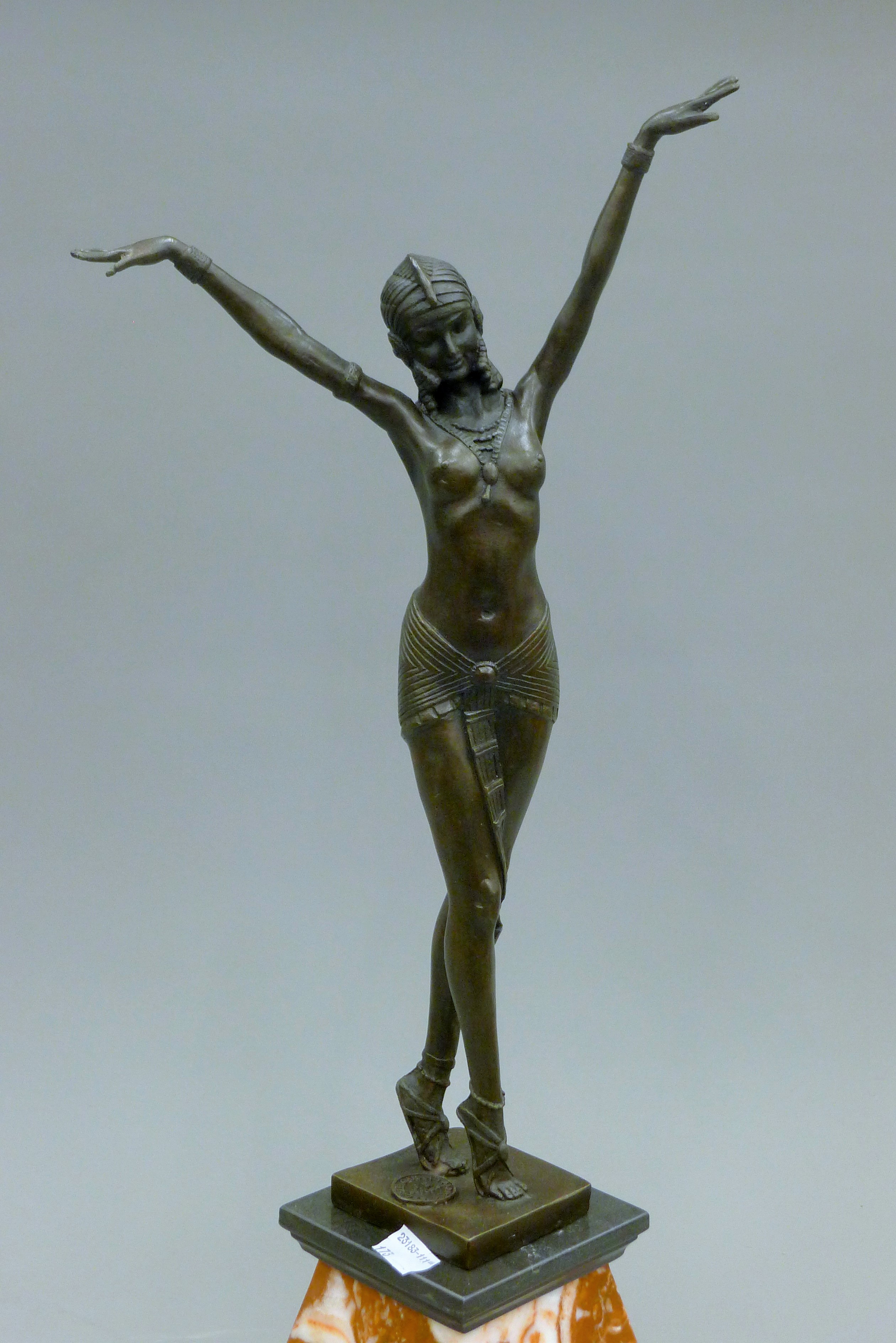 An Art Deco style bronze figure. 56 cm high. - Image 3 of 4