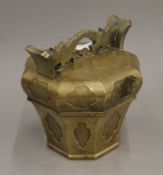 A 19th century Chinese bronze teapot. 19 cm high.