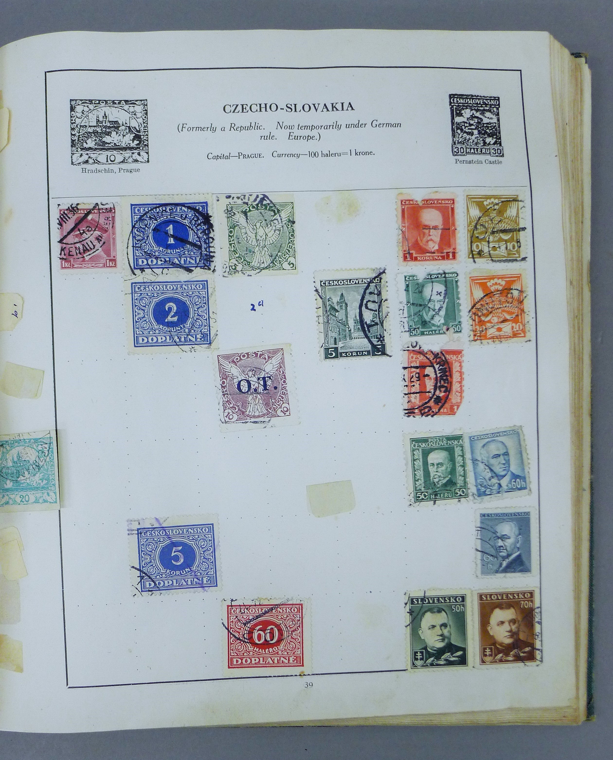 Three stamp albums. - Image 13 of 15