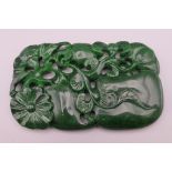 A Chinese jade carving. 12 x 7.5 cm.