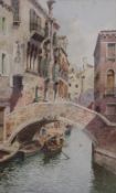 ANDREA BIONDETTI (1851-1946) Italian, Venice, watercolour, signed, framed and glazed. 15 x 24.5 cm.