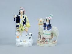 Two 19th century Staffordshire figures. The largest 24 cm high.