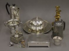 A quantity of various silver plate, etc.