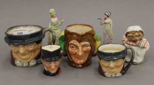 Four Royal Doulton character jugs,