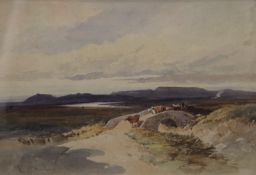 JAMES DARLFIELD HARDING, Upland Scene, watercolour, signed, framed and glazed. 33 x 23 cm.