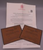 Two tickets for the funeral of Princess Diana,