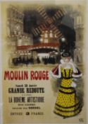 Moulin Rouge, print, framed and glazed. 48 x 68 cm.