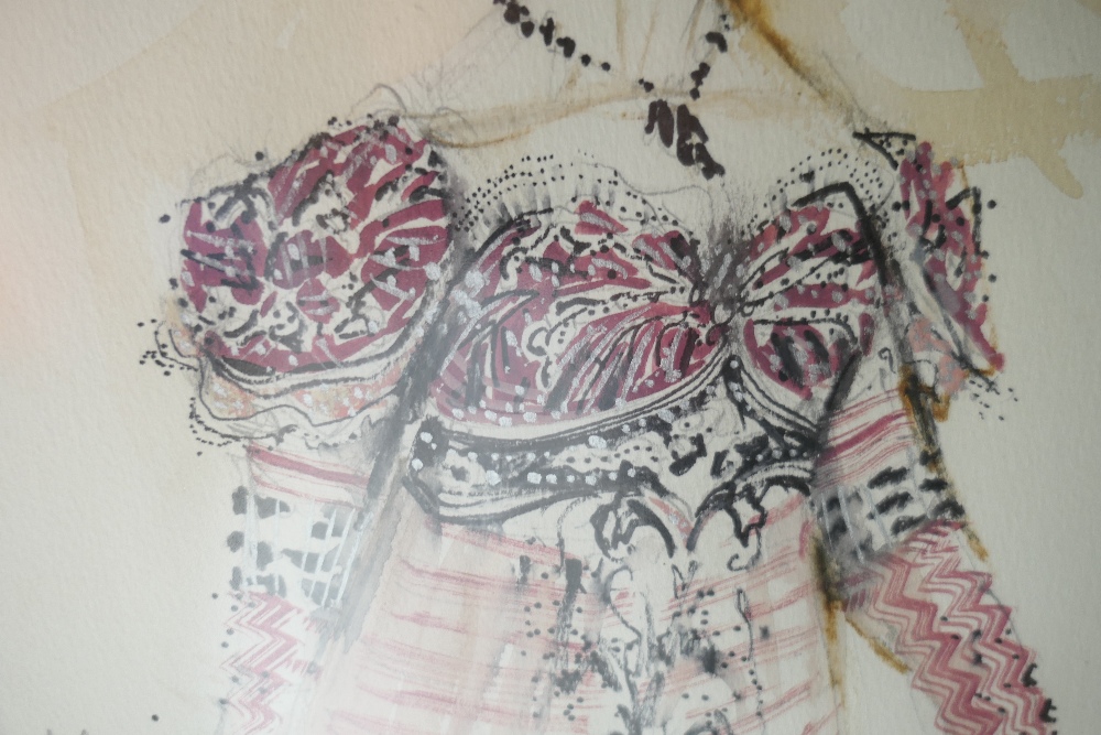 A Theatre Costume Design watercolour, with annotations for 'The Prince Regent, The Royal Pavilion, - Image 7 of 16