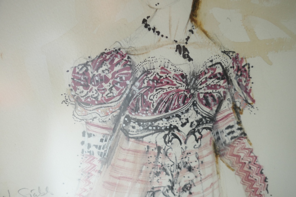 A Theatre Costume Design watercolour, with annotations for 'The Prince Regent, The Royal Pavilion, - Image 8 of 16