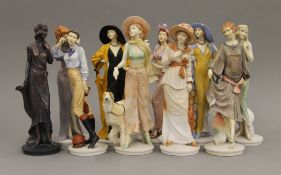 Ten Royal Doulton Classique figurines.