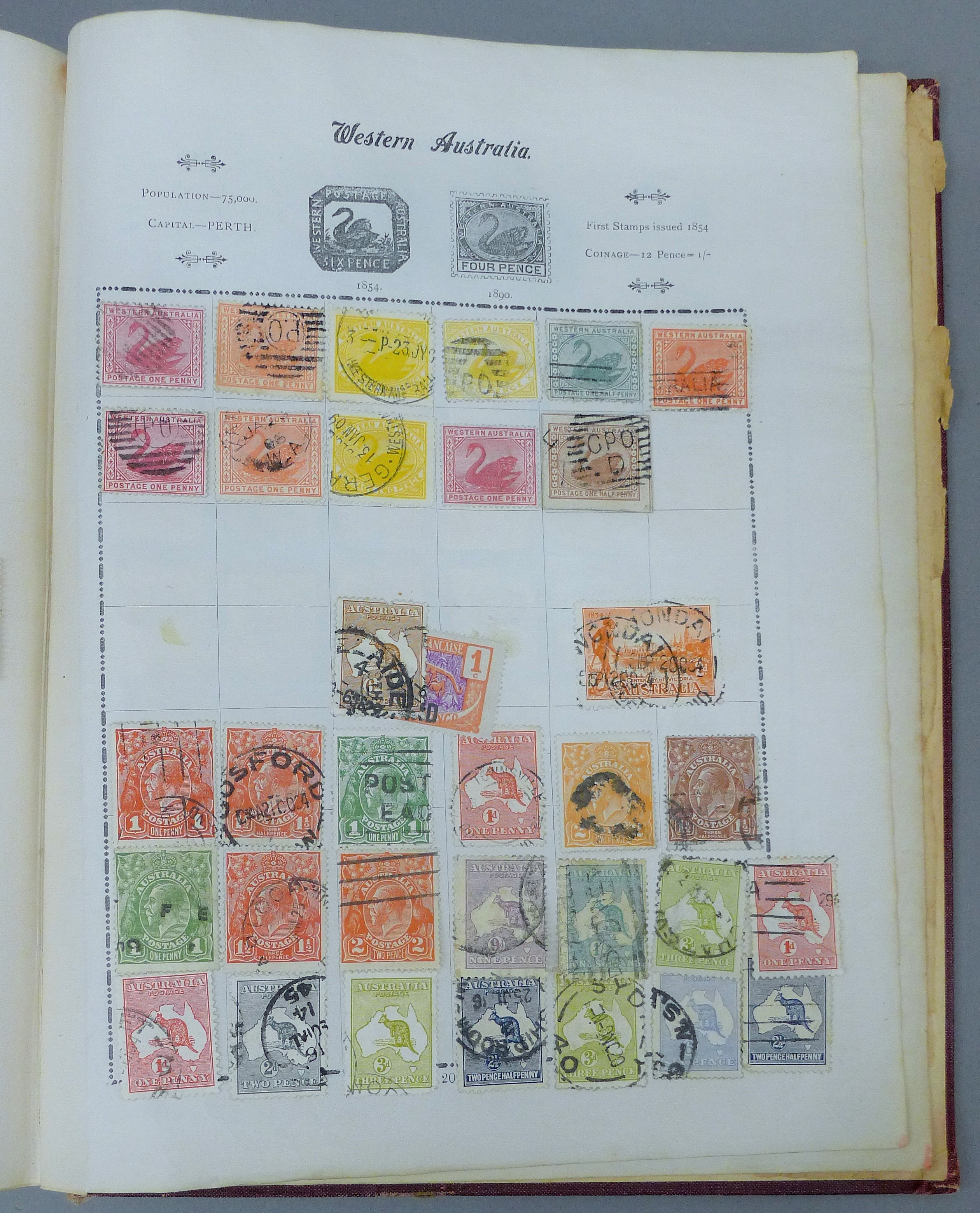 Three stamp albums. - Image 9 of 15