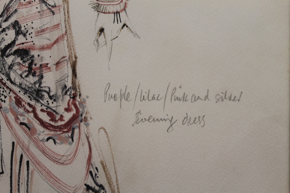 A Theatre Costume Design watercolour, with annotations for 'The Prince Regent, The Royal Pavilion, - Image 15 of 16