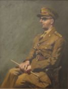 A Portrait of a Military Officer, oil on board, framed. 44 x 57 cm.