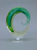 A glass sculpture, probably Murano. 26.5 cm high.