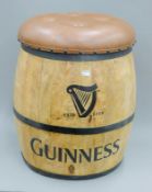 A Guinness barrel stool. 55 cm high.