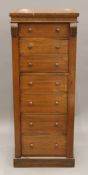 A Victorian mahogany Wellington chest. 133.5 cm high x 53 cm wide.