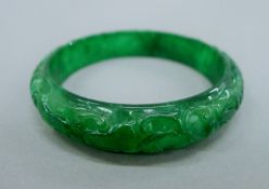 A jade bangle.