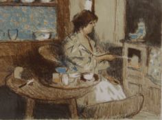 BERNARD DUNSTAN RA, Morning Toast, print, signed and numbered 234/240, framed and glazed. 47.