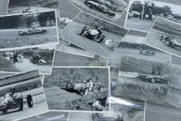 A quantity of various vintage racing car photographs.