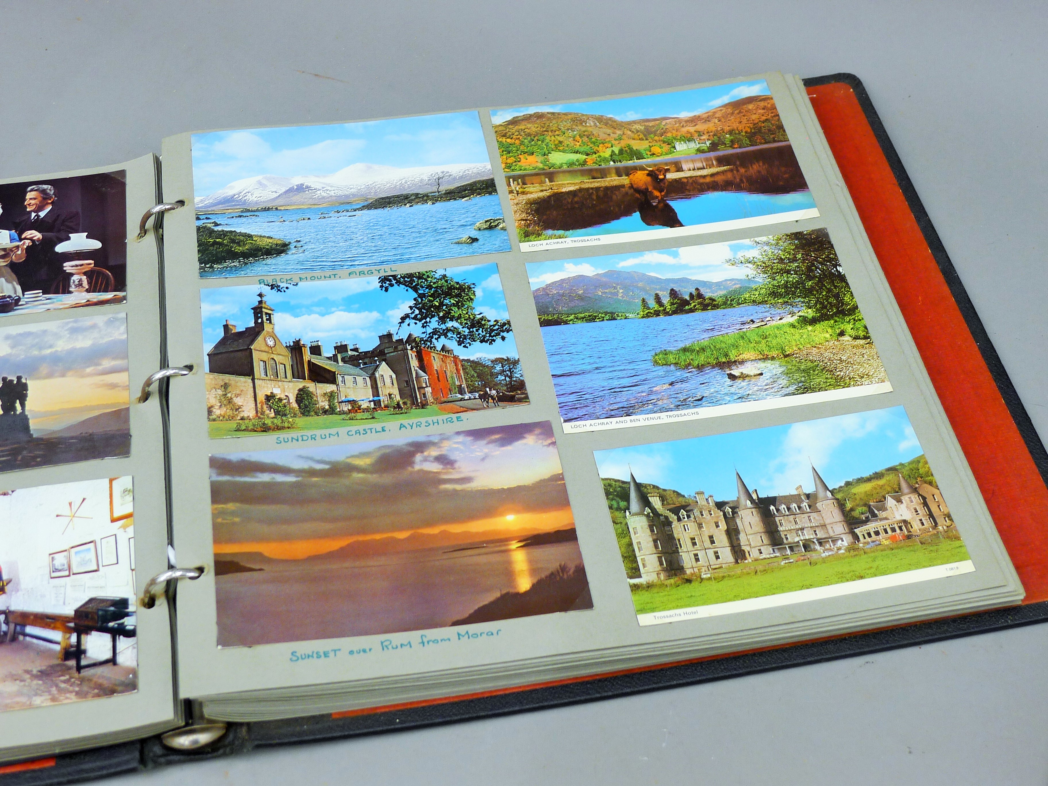 Two stamp albums and a postcard album. - Image 2 of 7
