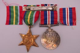 A pair of WWII medals, awarded to William Kozoriz.