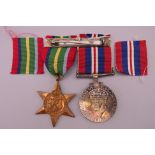 A pair of WWII medals, awarded to William Kozoriz.