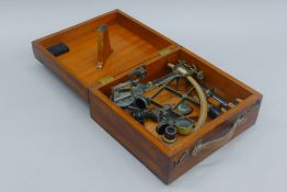 A vintage cased sextant.